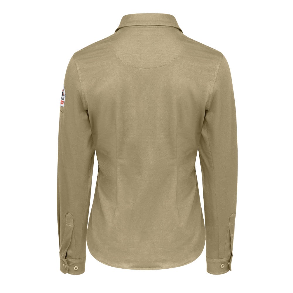 Image of Women's Flex Knit Button Down Shirt (Khaki)